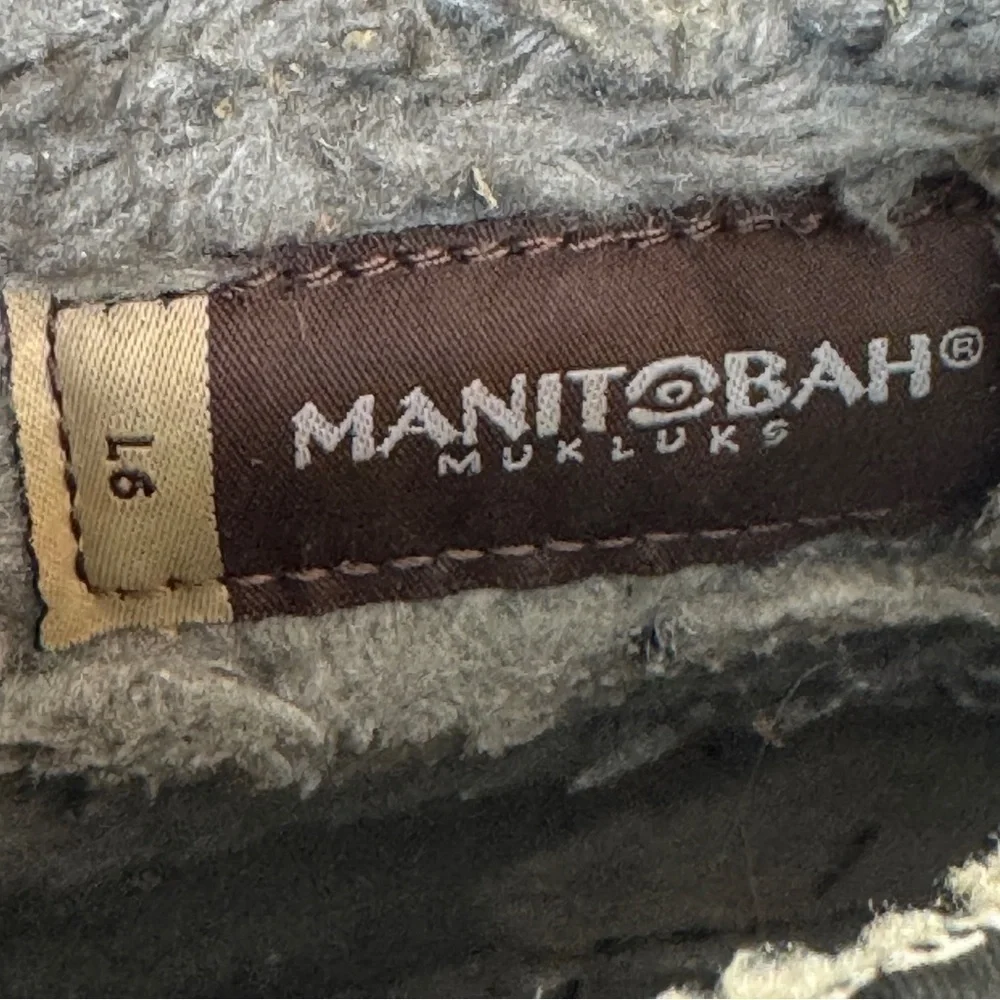 MANITOBAH MUKLUKS BROWN FUR TRIMMED BOOTS SIZE 6 WOMAN - Picture 13 of 16